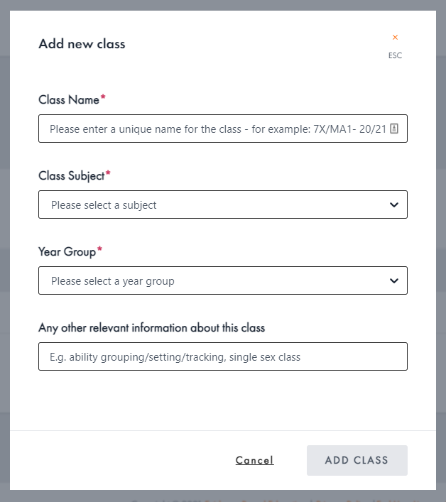 How do I add a class?